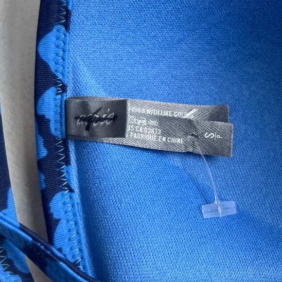 Aerie Small Blue Perky Triangle Swim Blue Top - Picture 5 of 5